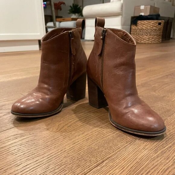 B.P. Nordstrom Cognac Ankle Booties - Picture 3 of 3